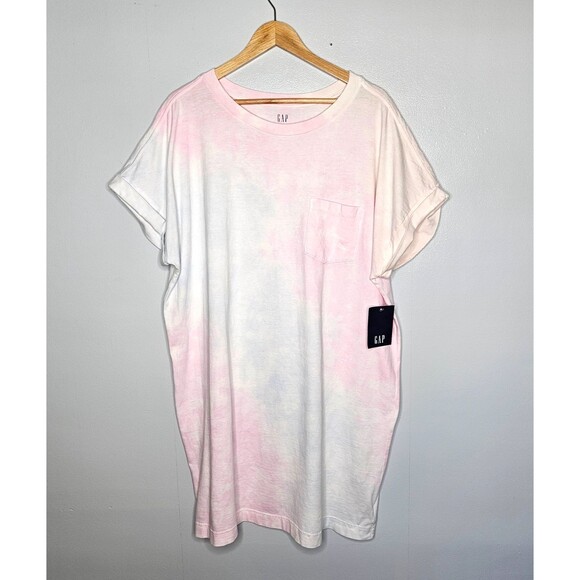 GAP Dresses & Skirts - GAP Women's T-Shirt Dress XL Tie-Dye Cotton Jersey Short Sleeve Casual Pullover